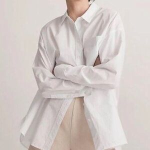 Madewell oversized poplin button up shirt